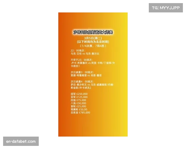 利雅得赛决赛21日凌晨3点进行 冠军将获25万英镑 利雅得赛决赛21日凌晨3点进行 冠军将获25万英镑